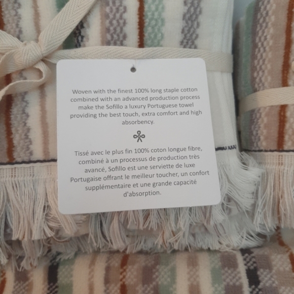 Felpinter Broken Stripe Combed Long Staple Cotton Bath Towel Set - Picture 11 of 16